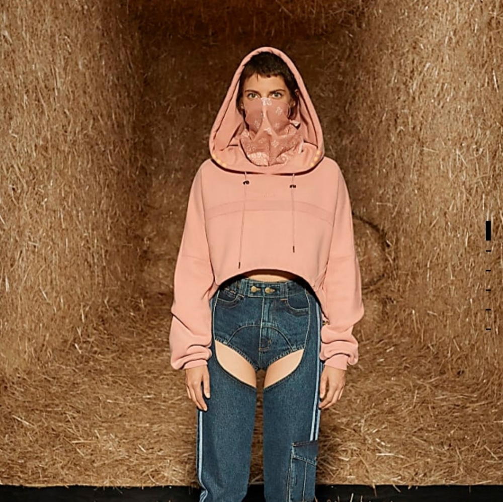 Ivy Park Rodeo Shrug Hoodie Blush Sz L
